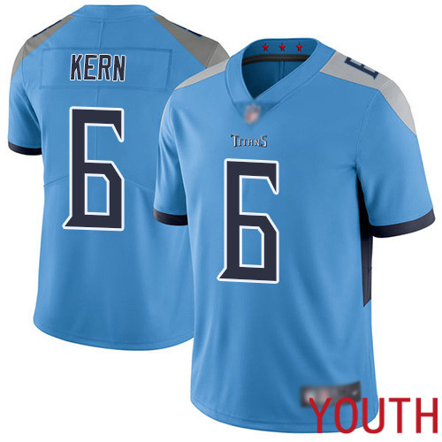 Tennessee Titans Limited Light Blue Youth Brett Kern Alternate Jersey NFL Football 6 Vapor Untouchable